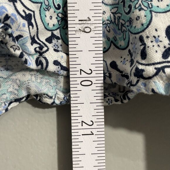 Loft Women's Bohemian Linen Blend Wrap Skirt Paisley Pattern Soft Retro Size 12 - Picture 8 of 11